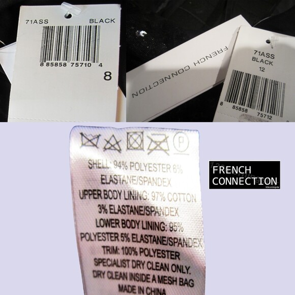 FRENCH CONNECTION NEW Glam Sequin/Tulle Sweetheart Strap Neck Fit & Flare Dress - Picture 11 of 12